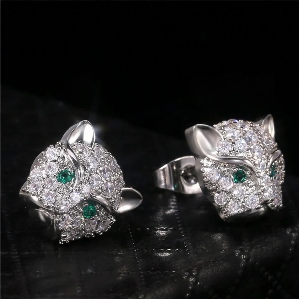 New 925 Silver Shiny Crystal Sparkling Stud Earrings for Women - Picture 5 of 10
